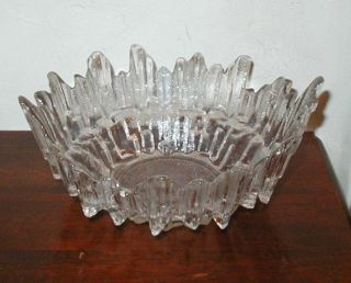 KRISTALL HOGANAS FINLAND 7 3/4 IN BY 4 IN HIGH PRESS MOLDED CRYSTAL 
