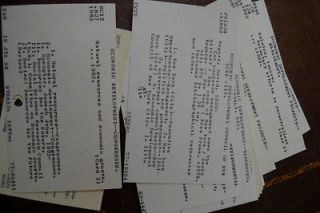 Vintage Library Card Catalog Cards Index Insert Lot Approx 200 lot