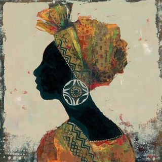 KAREN DUPRE Sadwana II african woman headdress PRINT