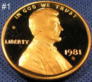 1981 S Lincoln Proof Cent **Type I** 4 Coins For Sale