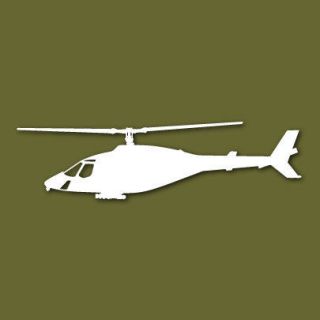 Airwolf Bell 222 Helicopter Vinyl Sticker VSARWLFS