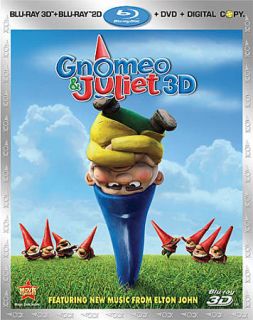 Gnomeo and& Juliet 3D (Blu ray/DVD, 2011, 3 Disc Set, Includes Digital 