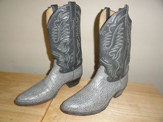 Nice Cool 12 Tall 2 Tone GREY LEATHER JUSTIN COWBOY BOOTS Style 8529 