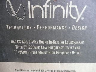 Infinity CS 80R 2 way round in ceiling loudspeaker