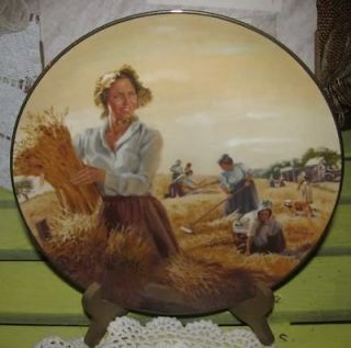   on the Prairie Womans Harvest TV Ingalls Plate MIB w/COA FREE SHIP