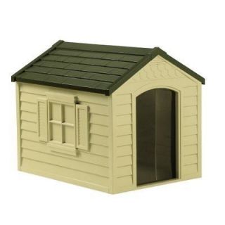   Resin All Weather Large Outdoor Pet Dog House w/ Roof and Foor NEW
