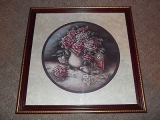 HOMCO HOME INTERIOR ELEGANT VICTORIAN ROSES PICTURE /JAN ANDERSON