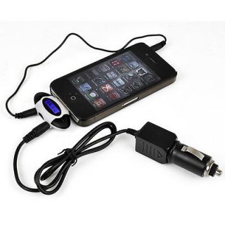   Wireless Handsfree FM Radio Transmitter Car Charger For iPhone 4 4S