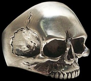 STERLING SILVER KEITH RICHARDS SKULL RING   ALL SIZES