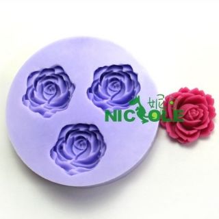   Peony Flowers Fondant Cake Chcolate Modelling Icing Mold Cutter F0068