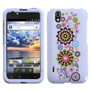LG Marquee LS855 Ignite Hard Case Snap On White Phone Cover Smile 