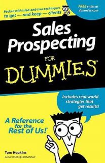 Sales Prospecting for Dummies by Tom Hopkins 1998, Paperback