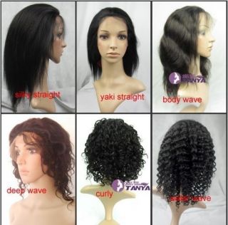 10 short remy indian human hair lace front wig hight quality , cheap