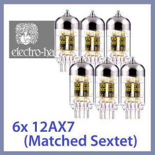 6x NEW Electro Harmonix 12AX7EH 12AX7 ECC83 Vacuum Tube, Matched 
