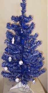 UK Kentucky Wildcats 2 Foot Mini Blue Christmas Tree w/ 12 Ornaments 