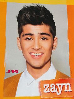 Zayn Malik, One Direction 1pg J 14 magazine feature, clippings