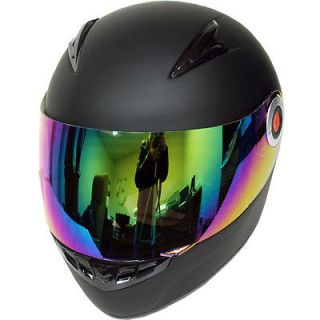 New Youth Kids Motorcycle Full Face Helmet Matt Black Size S M L XL 