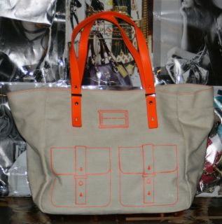 NWT Marc by Marc Jacobs Werdie Linen and Leather Tote Bag