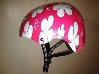 Nutcase Helmet Gen1 PINK FLOWERS Bike BMX Skate Cycle Skiing 
