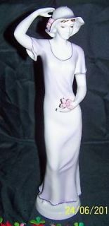 Flora Hungarian Hollohaza Porcelain tall woman figurine