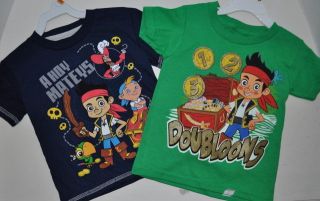 NEW DISNEY JUNIOR JAKE AND & THE NEVERLAND PIRATE T SHIRT SIZE 3T 3 