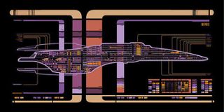 Star Trek Voyager Prometheus Cutaway Prop Graphic Giclee Print