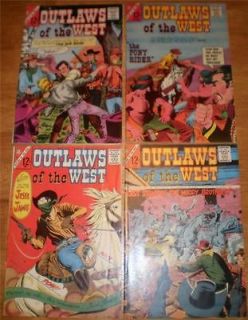 OUTLAWS OF THE WEST LOT #50,53,58,59 Jesse James F/VF Western Comics