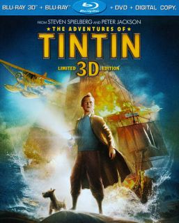 The Adventures of Tintin Blu ray DVD, 2012, 3 Disc Set, Includes 
