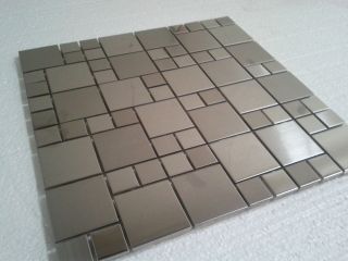 Stainless Steel Square Mosaic Backsplash Tile Stain Less Tiles Tile 