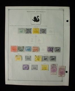 WESTERN AUSTRALIA Willis & Futuna Islands STAMPS 1 Page Old Collection 