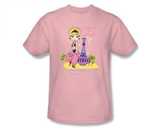 Dream Of Jeannie Cartoon Bottle Classic Retro TV Show T Shirt Tee