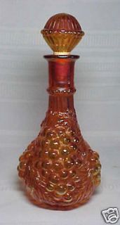 IMPERIAL CARNIVAL GLASS, GRAPE, DECANTER WITH STOPPER~