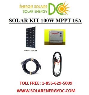 Solar Panel KIT Panneau Solaire 100 Watt W MPPT charger cable MC4 BOAT 