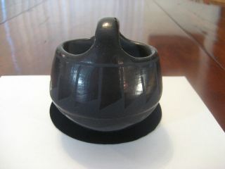 Fine Vintage Small Santo Domingo Pueblo Blackware Pot Vase