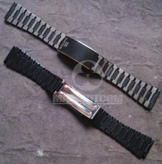   Black Color coated SQ Bracelet James Bond TYPE 80s Lug 20 mm Japan