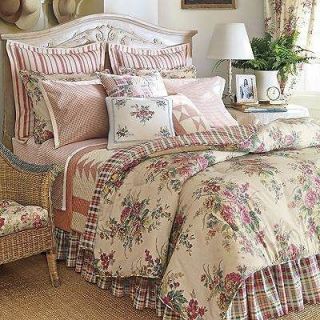 Ralph Lauren Chaps Wainscott King Comforter Set 4 Piece Floral