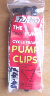 TURBO THE HI TECH CYCLE PUMP PEG CLIPS MULTI POSITION FIXING RRP £4 