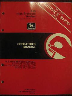 John Deere A18 High Pressure Washer (241400   Up) Operator Manual I1