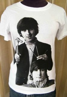 THE BEATLES John Lennon&George Harrison womens t shirt