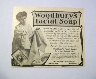  Woodburys Facial Soap Original Vintage Advertising Andrew Jergens Co