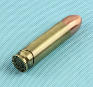   Metal Bullet Shaped Shell Refillable Cigar Jet Flame Cigarette Lighter