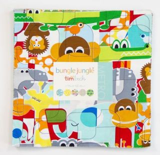   BUNGLE JUNGLE By Tim & Beck Layer Cake (42) 10 Quilt Fabric Squares