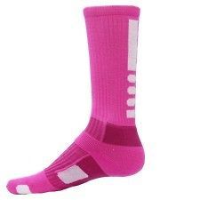 Elite Style Crew Socks Football basketball volleyball black pink 