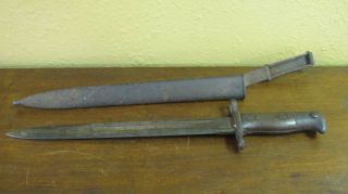 Antique US Krag Bayonet and metal scabbard sheath 1898