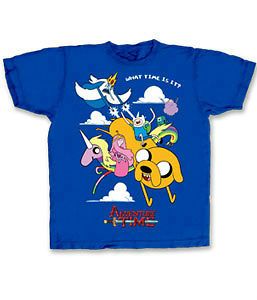   Time With Finn & Jake At Group In Clouds Licensed Adult T Shirt S 3XL
