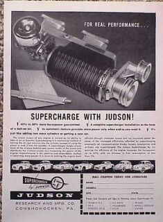 1963 Judson Supercharger ORIGINAL OLD AD C MY STORE 4MORE 5+ FREE 