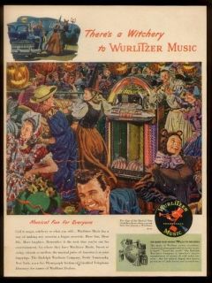 1947 Wurlitzer 1100 jukebox Albert Dorne Halloween party art vintage 