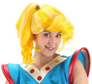 rainbow brite bright cartoon costume blonde yellow wig one day
