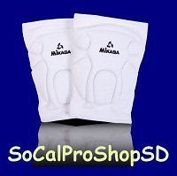 MIKASA 830JR YOUTH WHITE ANTIMICROBIAL VOLLEYBALL BASKETBALL KNEE PADS 