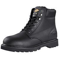 NEW DIAMONDBACK ACTION LEATHER 6 STEEL TOE BLACK 8.5 M WORK CASUAL 